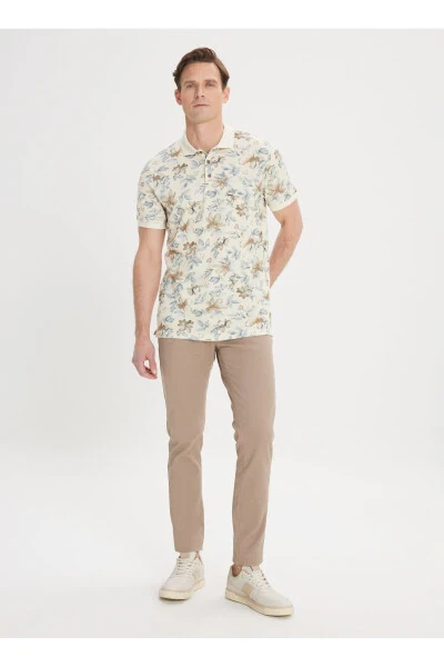 Beige - Mink Men's Polo T-shirt 4a4824200040 - ALTINYILDIZ CLASSICS (1)