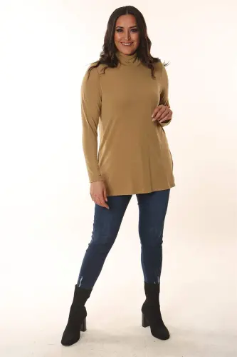 Yarım Balıkçı Bej Triko - BÜYÜKBEDENIZ (1)