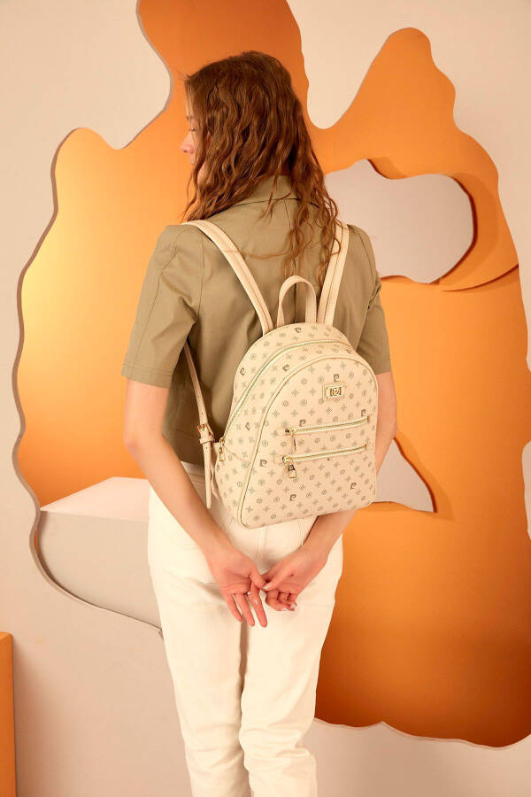 Beige Monogram Women's Backpack 05PO22Y1577 - 1