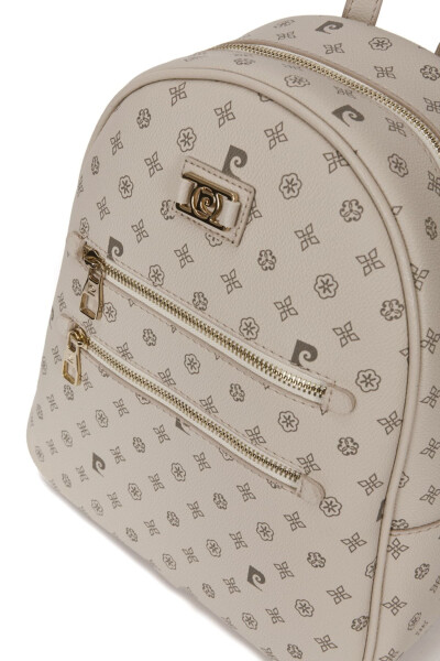 Beige Monogram Women's Backpack 05PO22Y1577 - 4