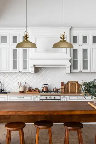 Beige Noble Single Chandelier Antique Hood Retro Pendant Lamp Restaurant Cafe Hall Chandeliers-Beige - 5