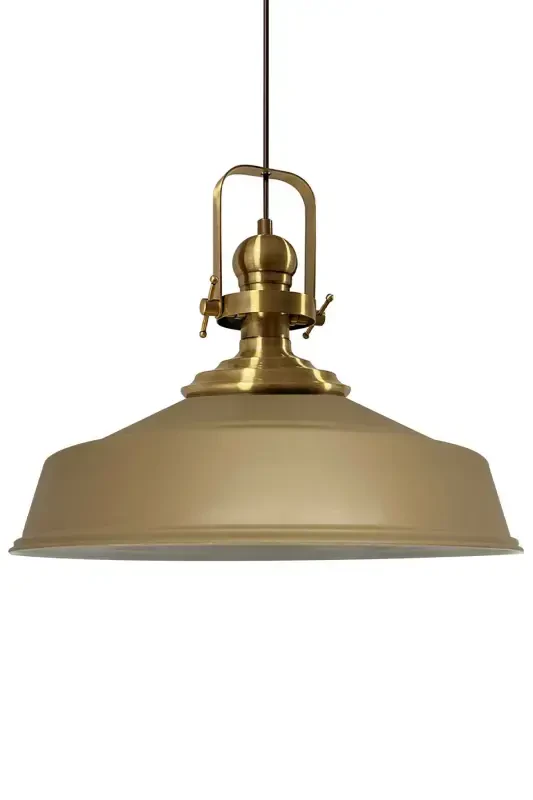 Beige Noble Single Chandelier Antique Hood Retro Pendant Lamp Restaurant Cafe Hall Chandeliers-Beige - 8