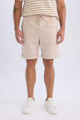 Beige Pike Bermuda Shorts - 6