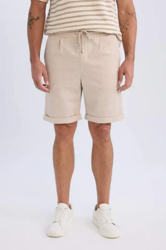 Beige Pike Bermuda Shorts - 6