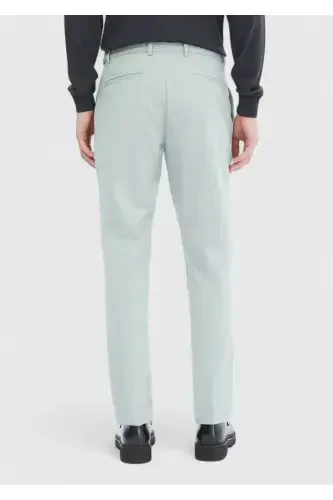 Beige Plain Knit Jogging Fit Casual Pants - 5