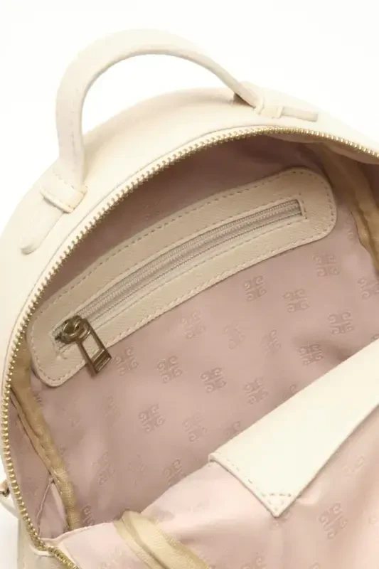 Beige Print Women's Backpack 05PO22Y1541-Print Beige - 5