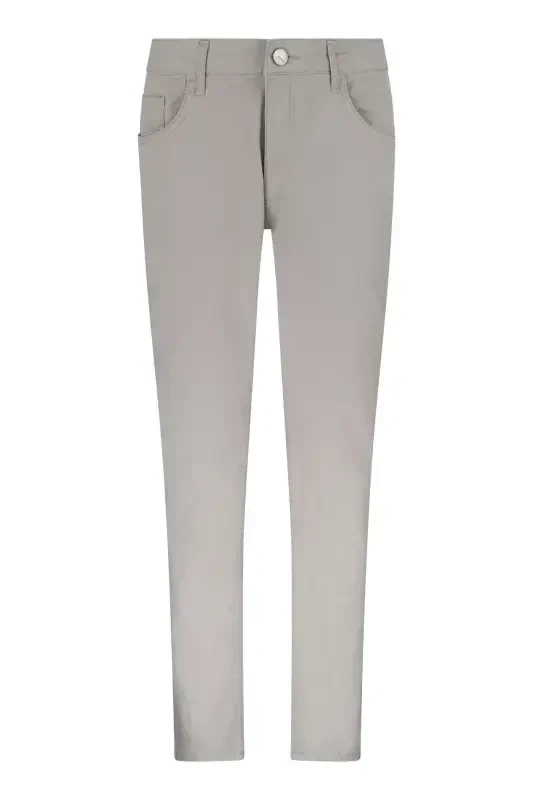 Beige Regular Fit 5 Pocket Cotton Canvas Trousers-Beige - HATEMOĞLU