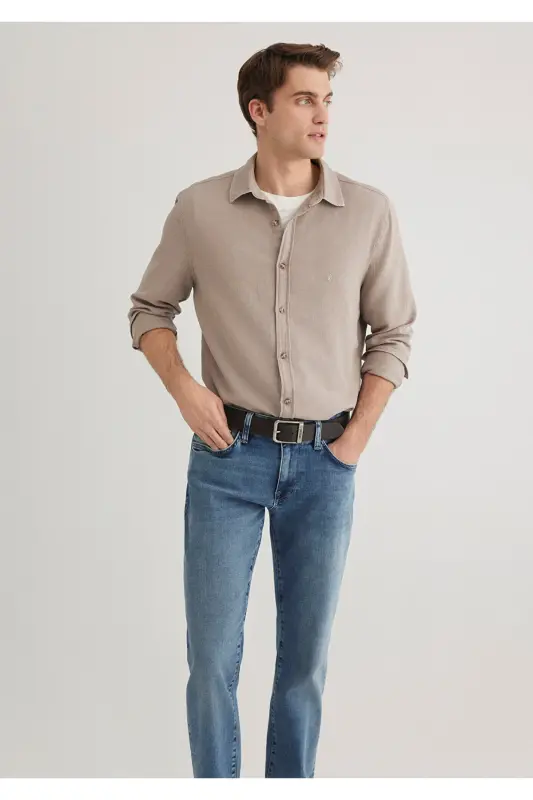 Beige Shirt Standard 0211461-80697-Beige - 1