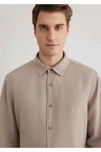 Beige Shirt Standard 0211461-80697-Beige - 7