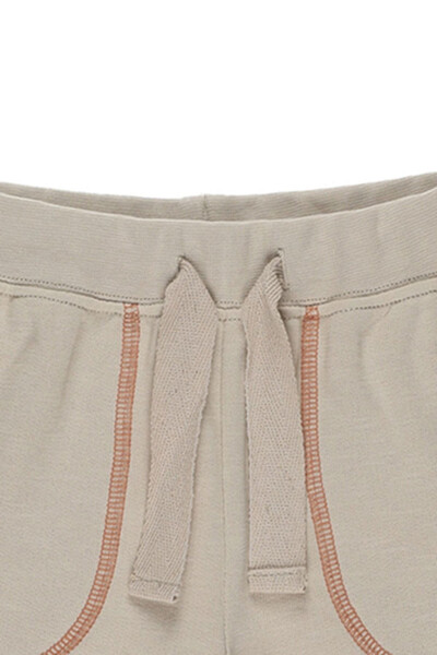 Beige Shorts with Stitch Detail for Baby Boy - 3