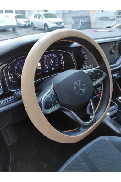 Beige Silicone Steering Wheel Cover - REPLAX