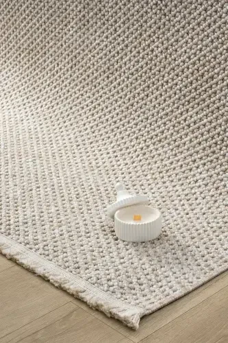 Beige Soft Touch Washable Carpet Living Room Sitting Room Kitchen Hallway Runner Woven Machine Carpet 0012-Beige 3 - 1