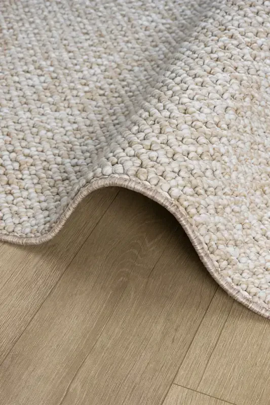 Beige Soft Touch Washable Carpet Living Room Sitting Room Kitchen Hallway Runner Woven Machine Carpet 0012-Beige 3 - 5