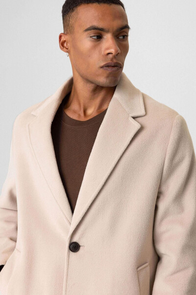 Beige textured men's coat - 6