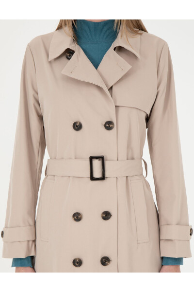 Beige Trench Coat 50285217-VR011 - 6