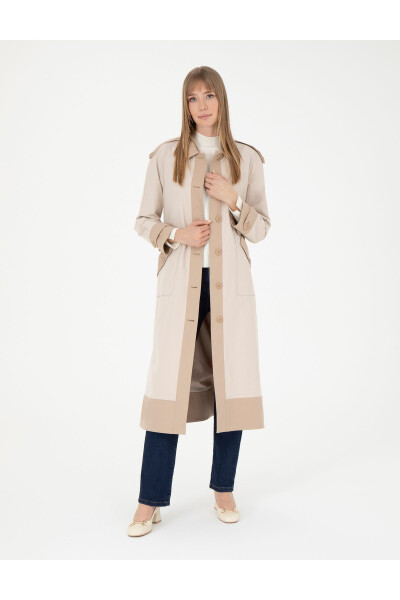 Beige Trench Coat 50285221-VR011 - 1