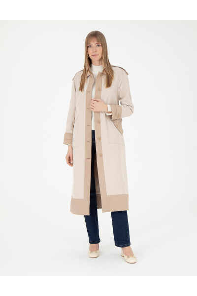 Beige Trench Coat 50285221-VR011 - 3