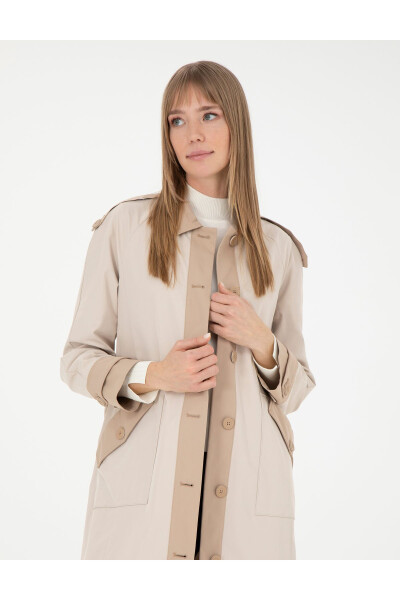 Beige Trench Coat 50285221-VR011 - 4