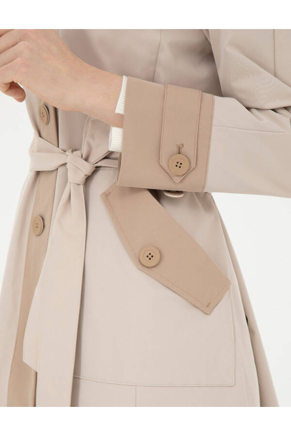 Beige Trench Coat 50285221-VR011 - 6