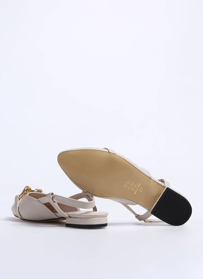 Beige Women's Ballerinas, BOELE brand - 4