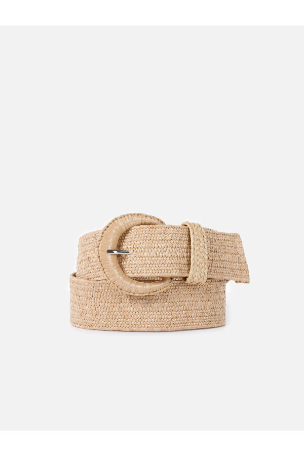 Beige women's belt - 1