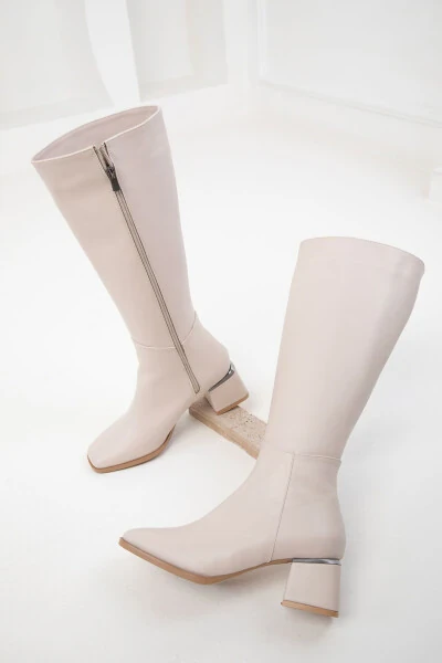 Beige women's boots (19952) - 4