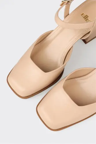 Beige Women's Heels - 4