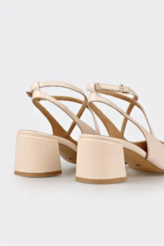 Beige Women's Heels - 4