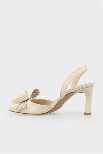 Beige Women's Heels - 3