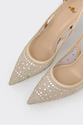 Beige Women's High Heels - 4