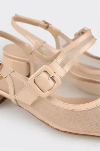 Beige Women's High Heels - 4