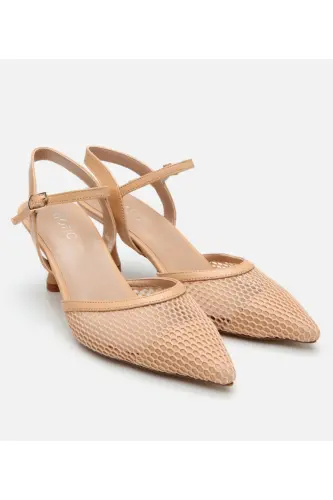 Beige Women's Mesh Stiletto - Hotiç (1)