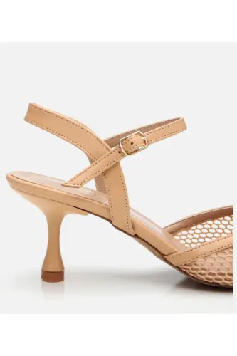 Beige Women's Mesh Stiletto - 3