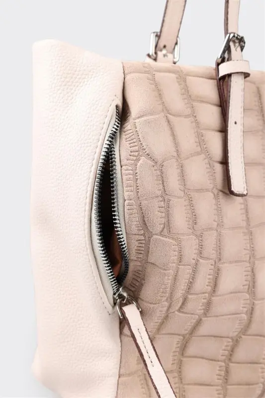 Beige Women's Shoulder Bag - 4