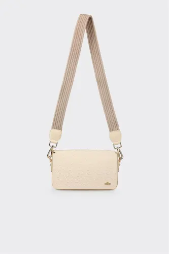 Beige Women's Shoulder Bag-Beige - ELLE (1)