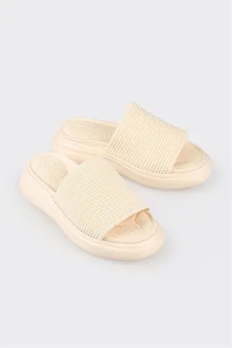 Beige Women's Slipper-Beige - 5