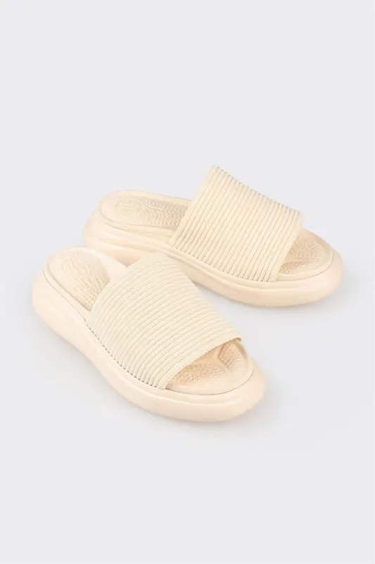 Beige Women's Slipper-Beige - 5