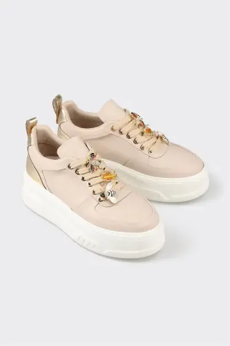 Beige Women's Sneaker - Beige - ELLE (1)
