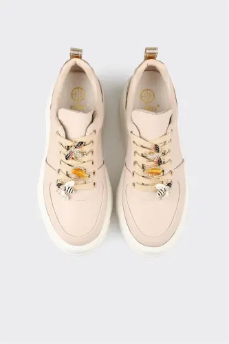 Beige Women's Sneaker - Beige - 4