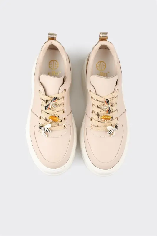 Beige Women's Sneaker - Beige - 4