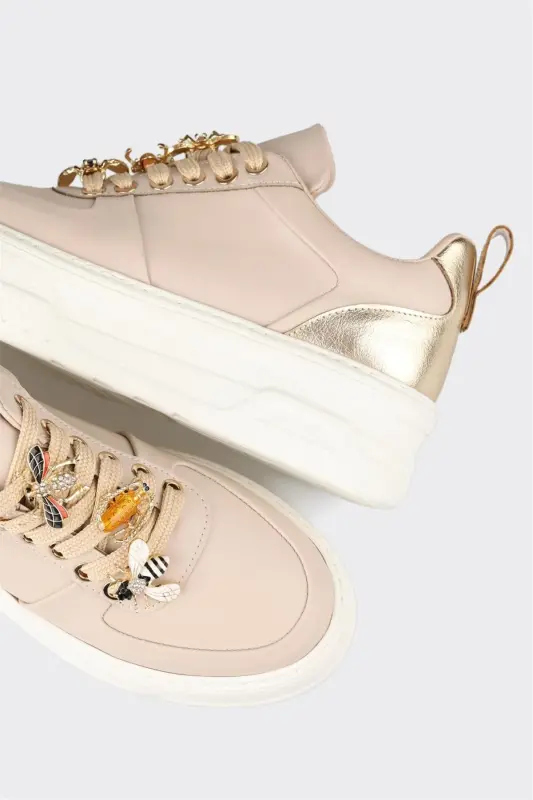 Beige Women's Sneaker - Beige - 5