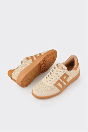 Beige Women's Sneakers-Beige - 3