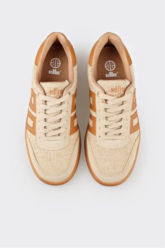 Beige Women's Sneakers-Beige - 4