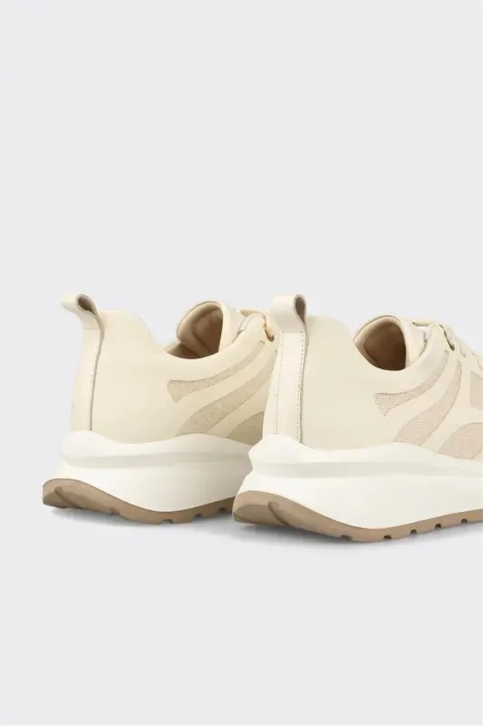 Beige Women's Sneakers-Beige - 5