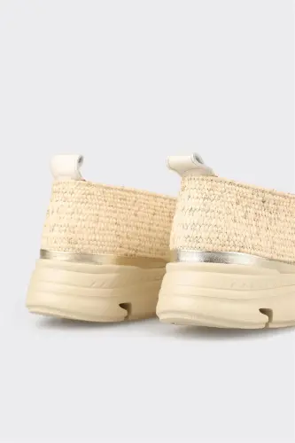 Beige Women's Sneakers-Beige - 5