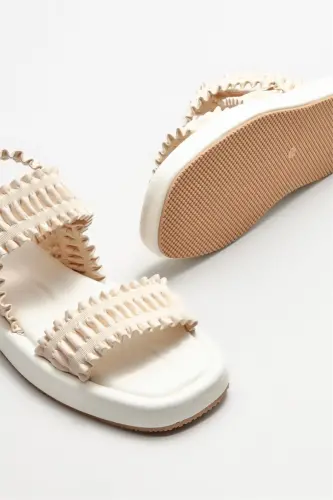 Beige Women's Sports Sandal - Beige - 3