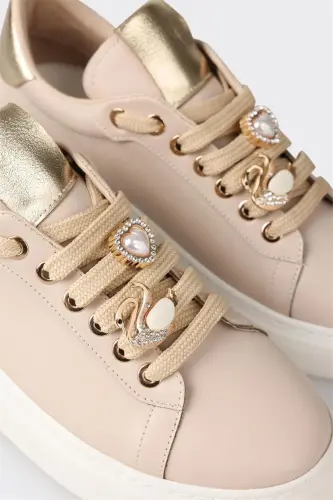 Beige Women's Sports Shoes - 5