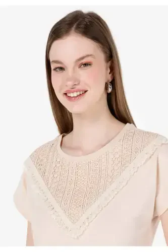 Beige Women's T-shirt - 4