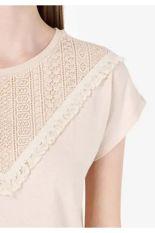 Beige Women's T-shirt - 5