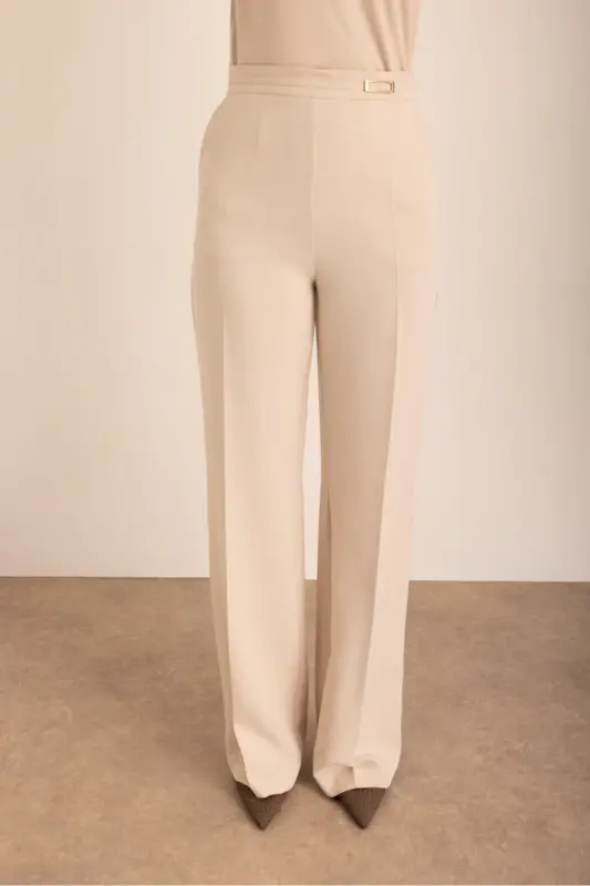 Beige Woven Trousers - 5